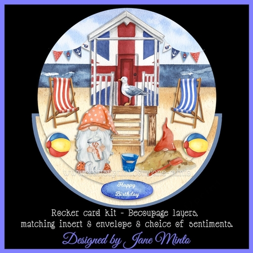 BY THE SEASIDE rocker card