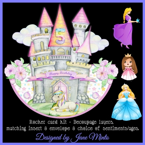 PRINCESS CASTLE rocker card