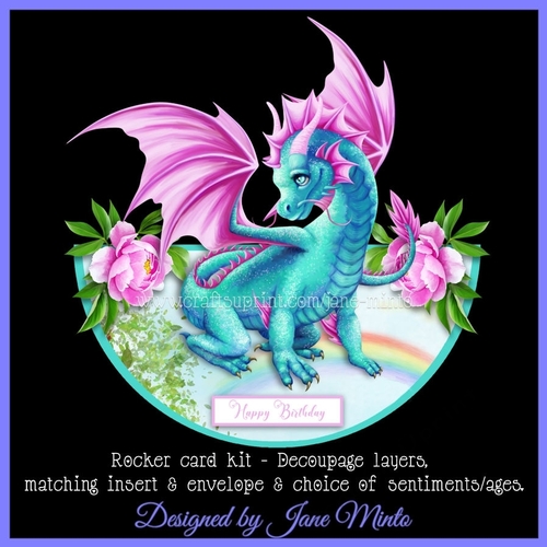 FLOWER DRAGON rocker card