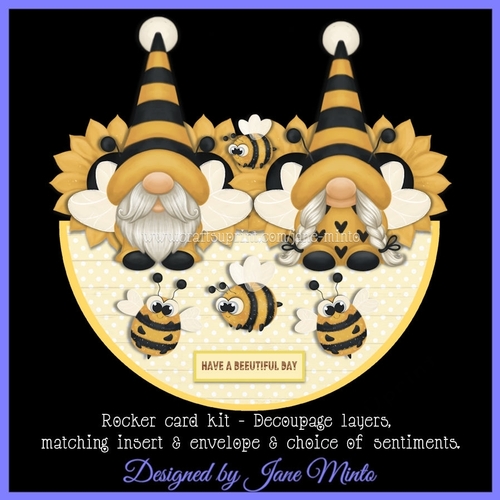 BUSY BEES rocker card