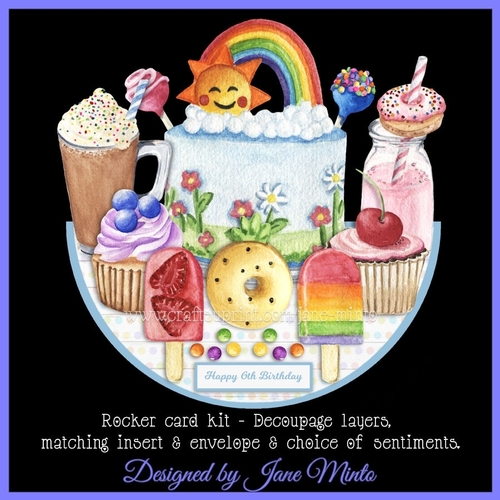 RAINBOW CAKE rocker card