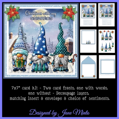 CHRISTMAS GNOMIES - BLUE