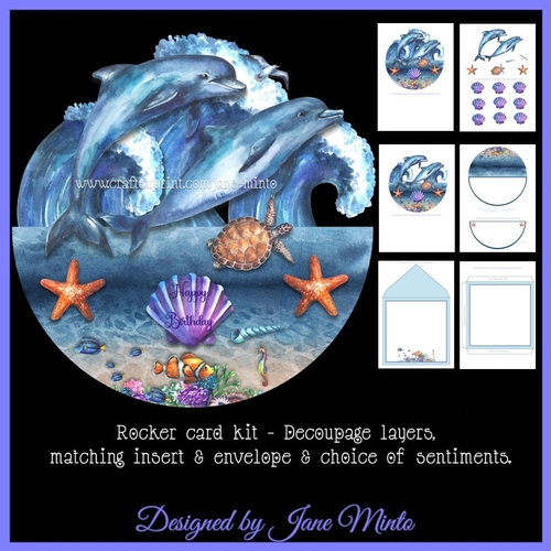 DOLPHINS ROCKER CARD