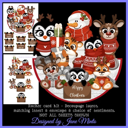 CHRISTMAS FRIENDS rocker card