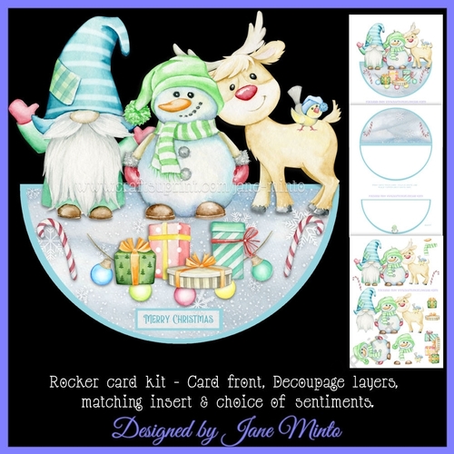 LITTLE REINDEER & FRIENDS rocker card