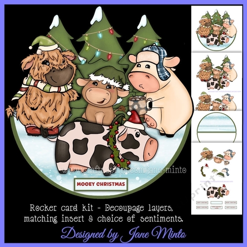 ON THE FARM AT CHRISTMAS  2 rocker card