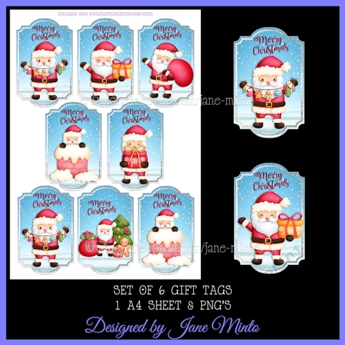 GIFT TAGS - CHRISTMAS SANTAS