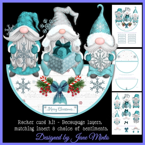 SNOWFLAKE GNOMES - ROCKER CARD