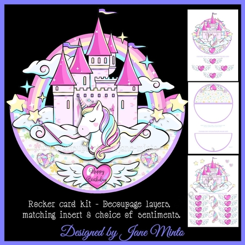 UNICORN CASTLE - ROCKER CARD