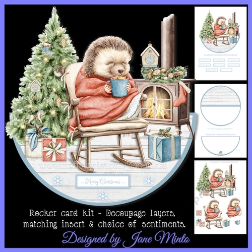 COSY BY THE FIRE - rocker card