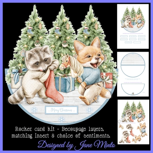 CHRISTMAS MORNING - rocker card