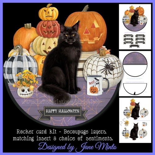 PUMPKIN CAT rocker card