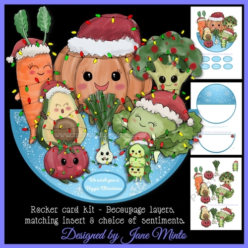 CHRISTMAS VEGGIES rocker card