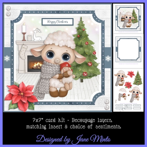 CHRISTMAS CUDDLES LAMB 7X7
