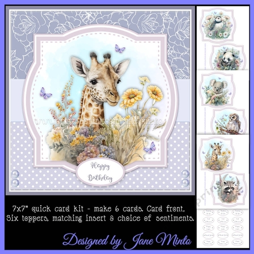 WILD ANIMALS SET 1 - NO FLOWERS
