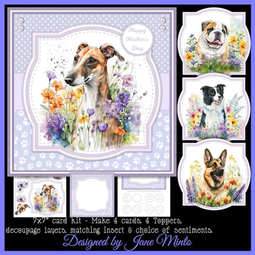 WILDFLOWER DOGS  set 1