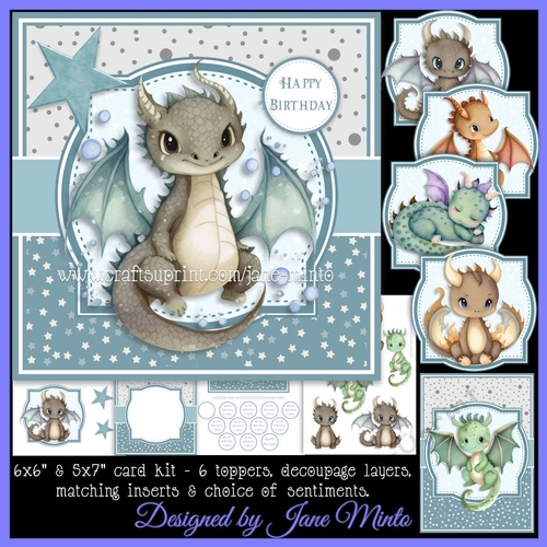 5X7 & 6X6 - LITTLE DRAGONS