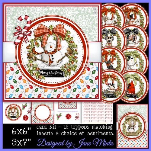 5X7 & 6X6 CHRISTMAS WREATHS mini kit