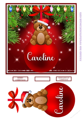 CHRISTMAS BAUBLE - CAROLINE