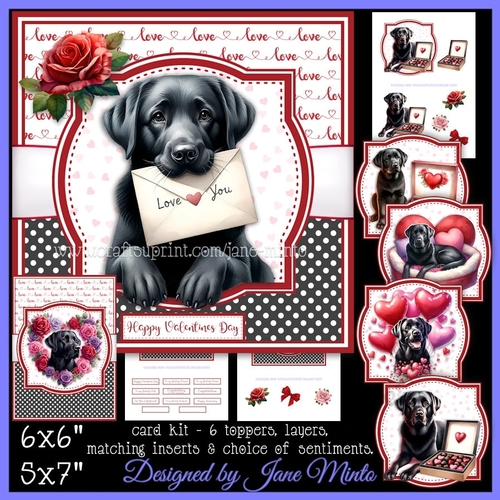 LOVE - BLACK LABRADORS - anniversary, valentines, 