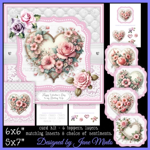 SHABBY CHIC HEARTS - valentines, anniversary, birthday, mothers day