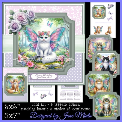 FOREST FAIRY CATS with decoupage layers