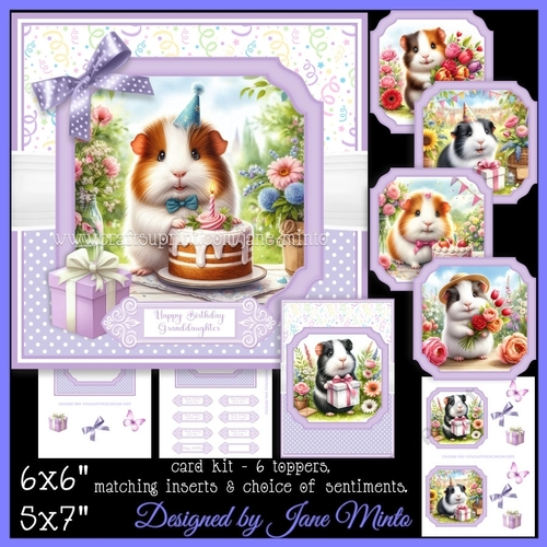 BIRTHDAY GUINEA PIGS - toppers