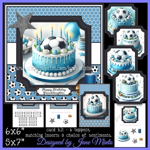 FOOTBALL CAKES - light blue
