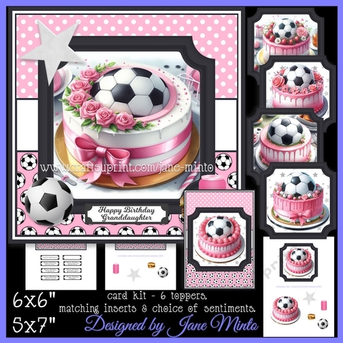 FOOTBALL CAKES - pink