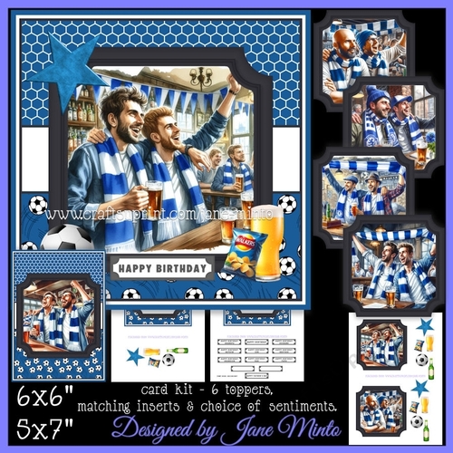 FOOTBALL FANS blue