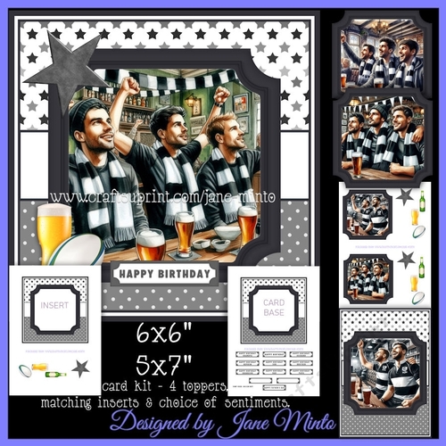 RUGBY FANS - BLACK & WHITE