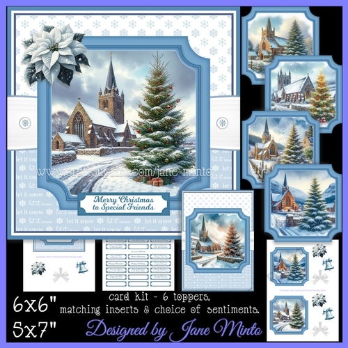 CHRISTMAS CHURCH - blue