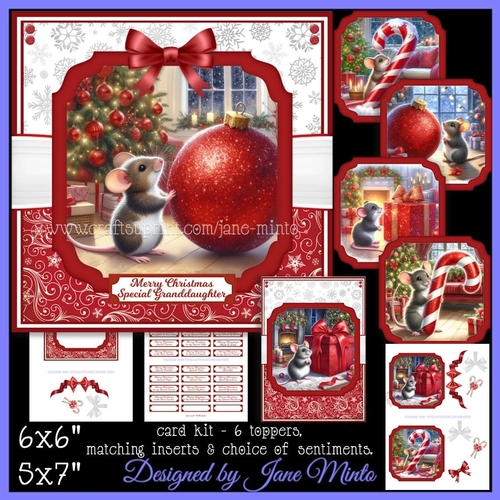 CHRISTMAS MICE toppers