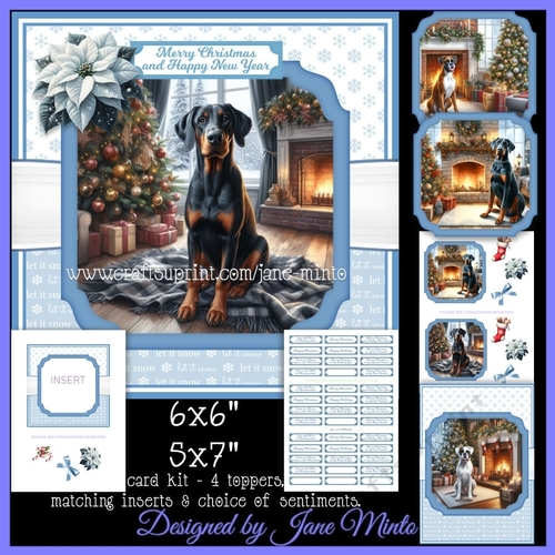 CHRISTMAS DOBERMAN & BOXER DOGS