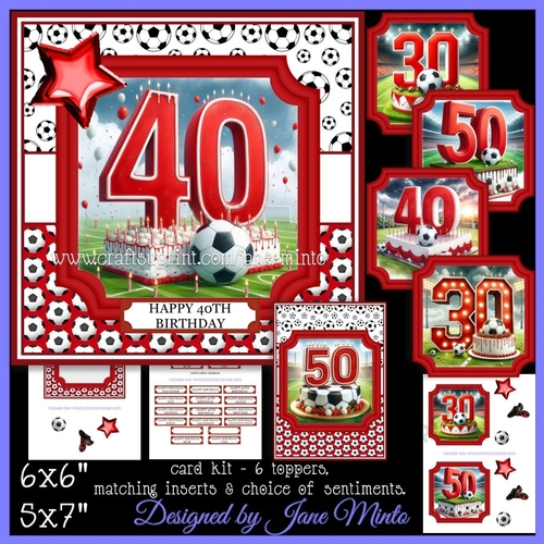 BIRTHDAY AGES - 30, 40, 50 FOOTBALL