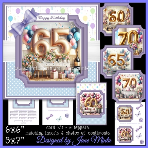 WINE & BIRTHDAY BALLOONS 60, 65, 70 request