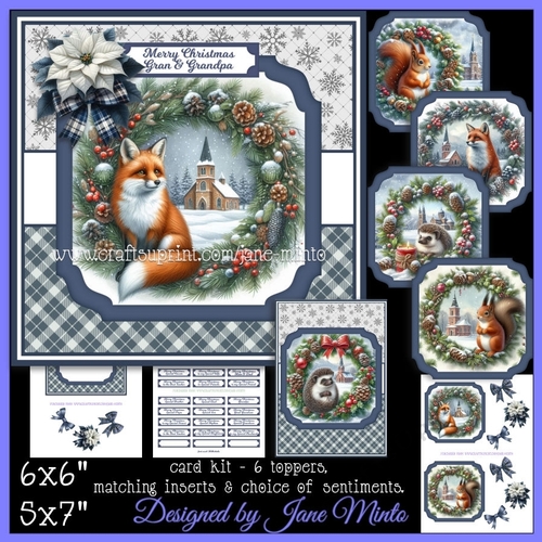 WOODLAND ANIMALS WITH CHURCH