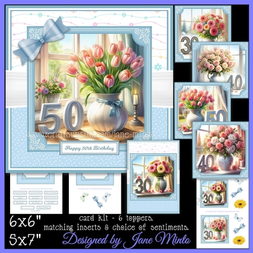 BIRTHDAY FLOWERS AT THE WINDOW
