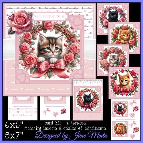 ROSE KITTENS - anniversary, valentines, birthday