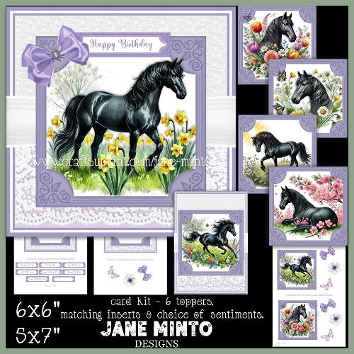 BLACK BEAUTY IN THE FLOWERS