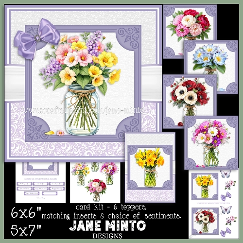MASON JAR FLOWERS set 1