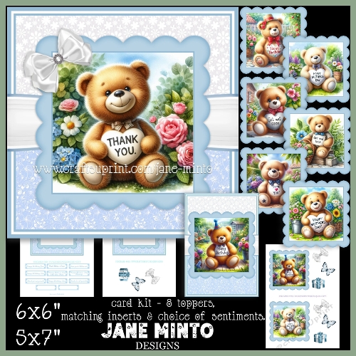 MESSAGE BEARS - BIRTHDAY, MOTHERS DAY, THANK YOU, GET WELL
