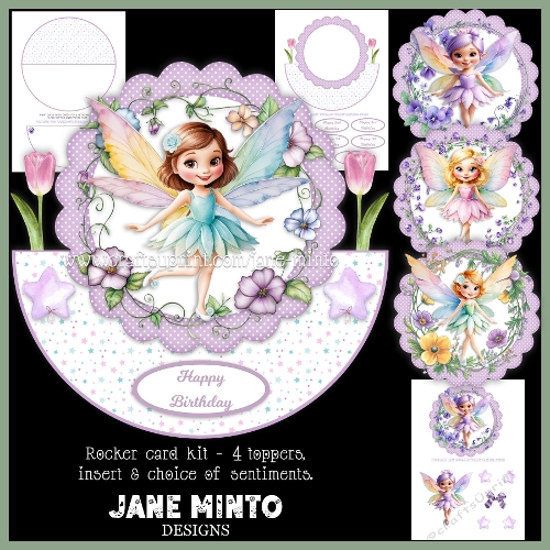 FLOWER FAIRY ROCKER CARD