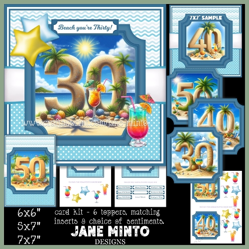 cup1375030_57683 - BEACH BIRTHDAY 7x7, 6x6, 5x7