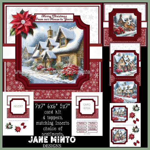 7x7 6x6 5x7 CHRISTMAS COTTAGE
