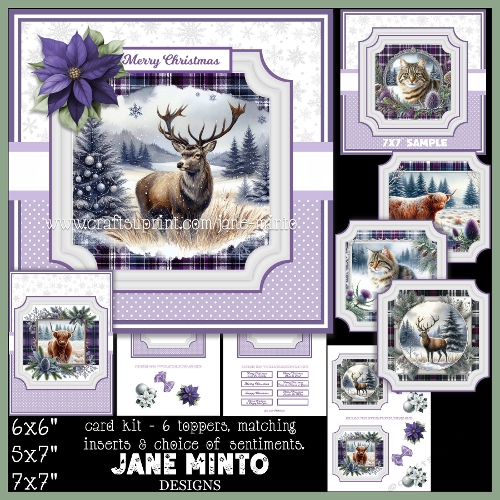 5x7, 7x7, 6x6 - HIGHLAND CHRISTMAS