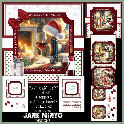 7x7, 6x6, 5x7 - DREAMING OF A WINE CHRISTMAS
