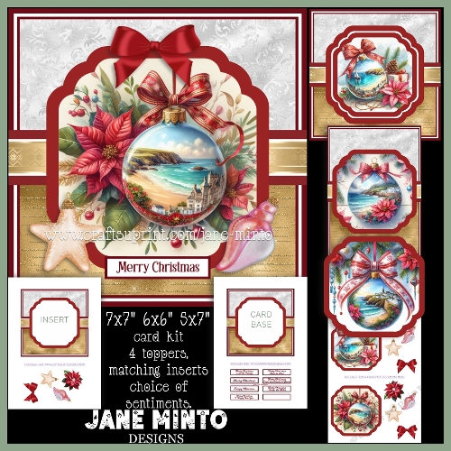 SEASIDE CHRISTMAS 7x7, 6x6, 5x7