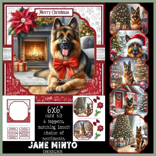CHRISTMAS TIME GSD 6X6