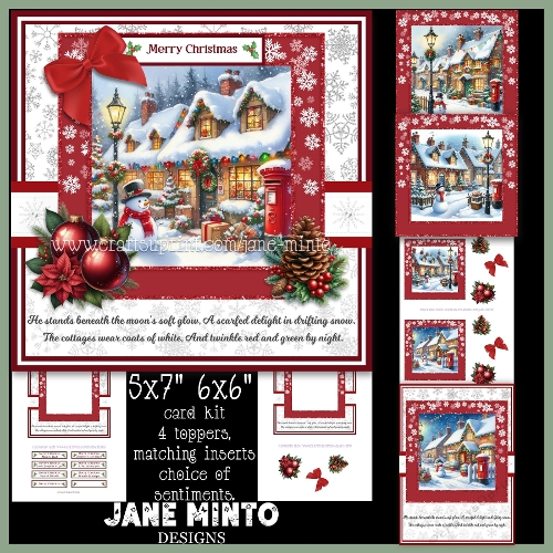 SNOWMAN IN THE LANE 6x6 5x7